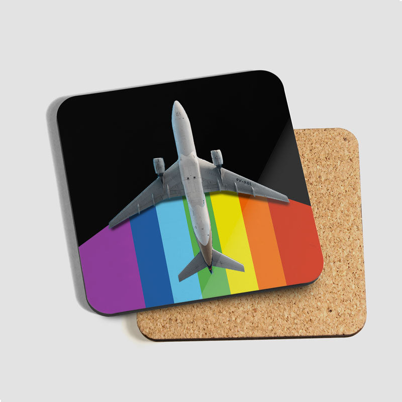 Plane Air Rainbow - Coaster