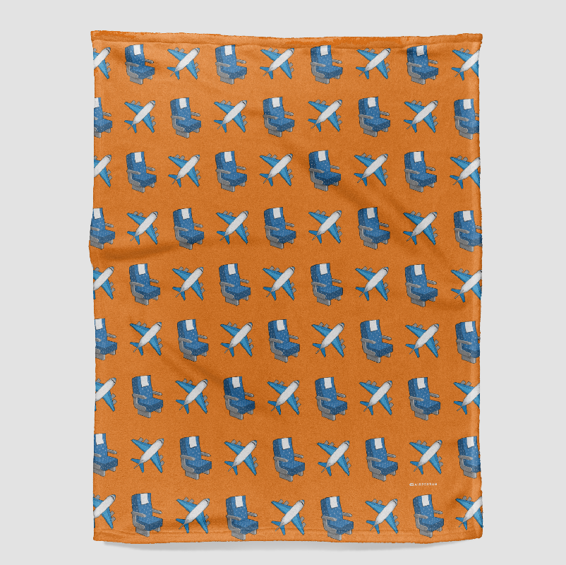 Plane and Seats Pattern - Blanket