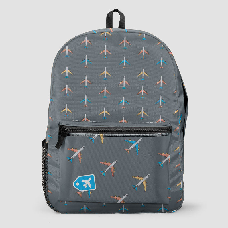 Planes Grey Sky - Backpack