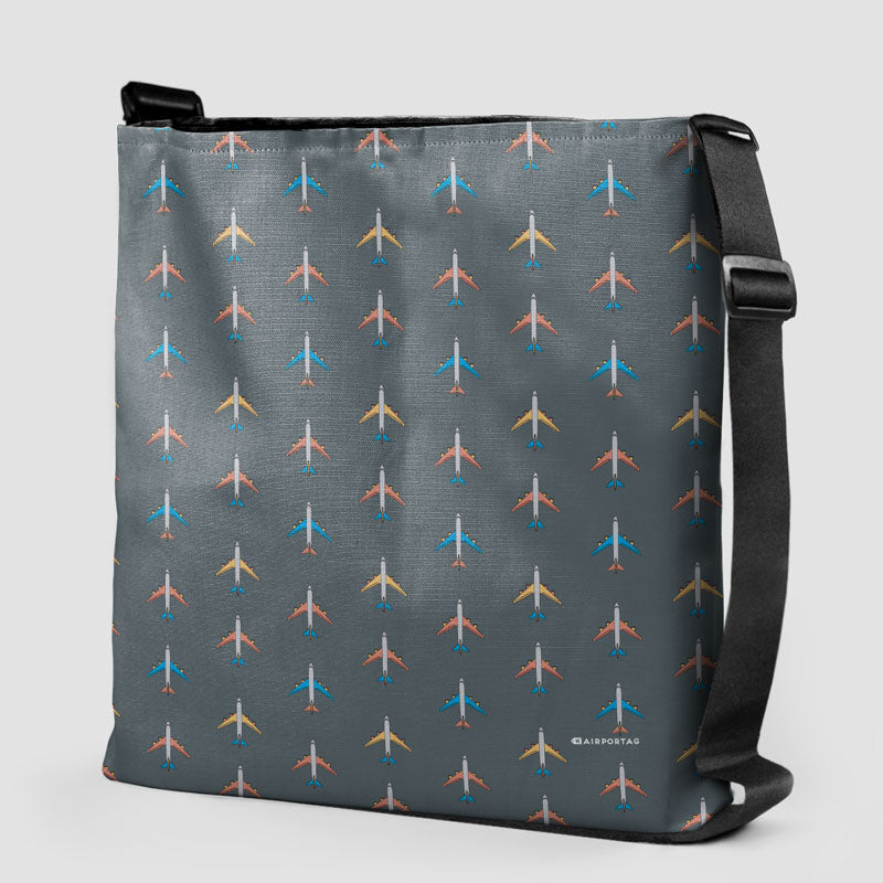 Planes Grey Sky - Tote Bag