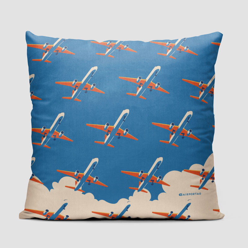 Planes Retro Sky - Throw Pillow