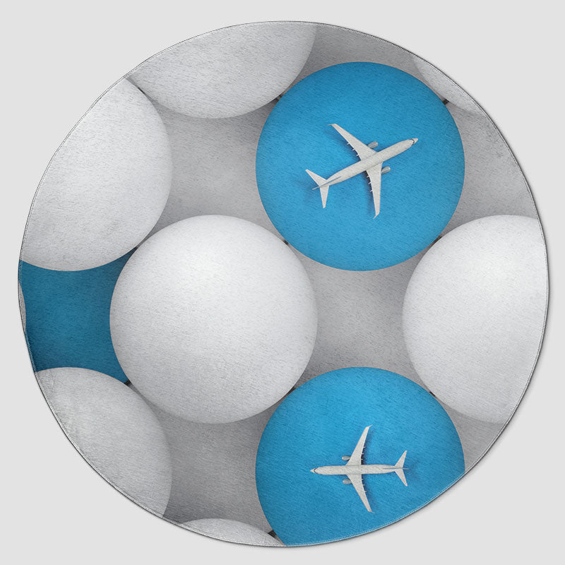 Planes Spheres - Round Rug