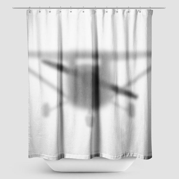 Propeller Shadow - Shower Curtain - Airportag