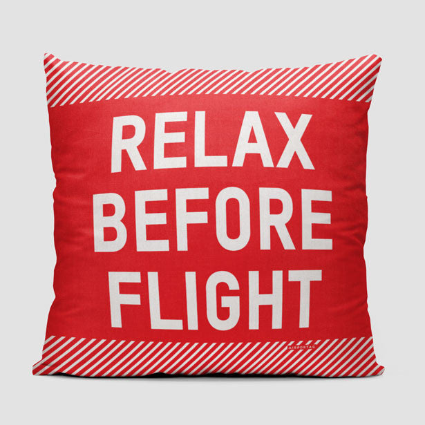Relax Before Flight - Throw Pillow - Airportag