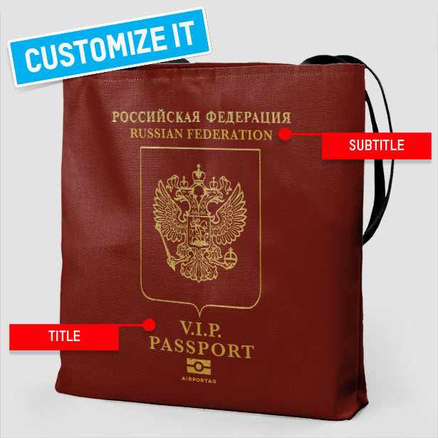 Russia - Passport Tote Bag