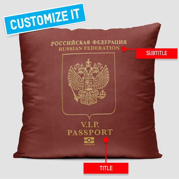 Russia - Passport Throw Pillow