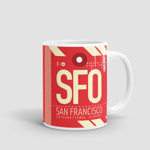 SFO - San Francisco Airport - California - Leather Keychain
