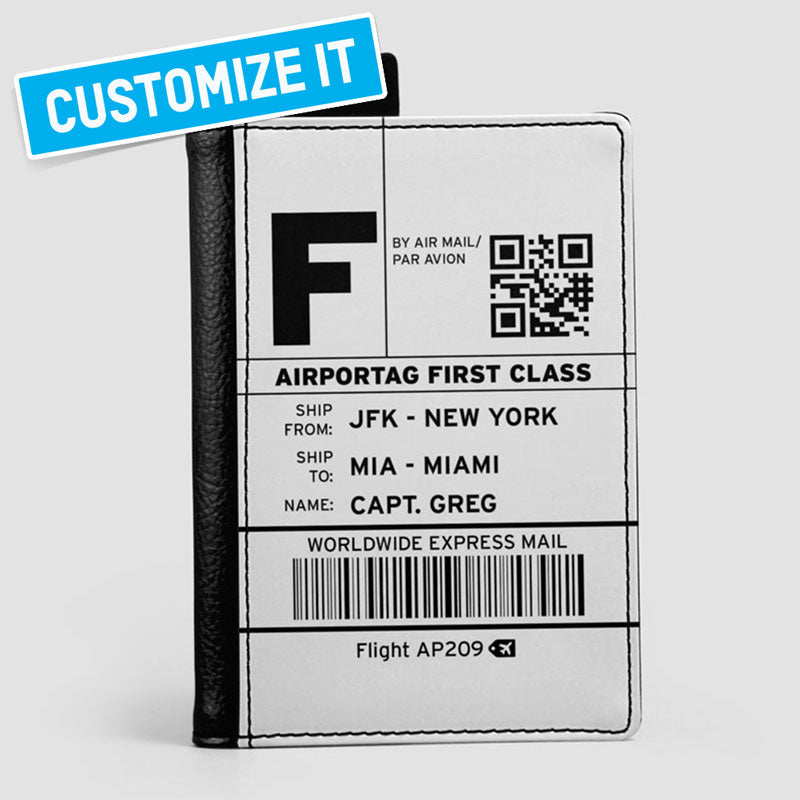 SHIPPING LABEL - passport cover