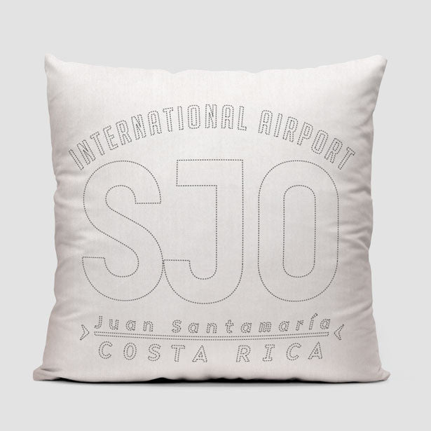 SJO Letters - Throw Pillow - Airportag