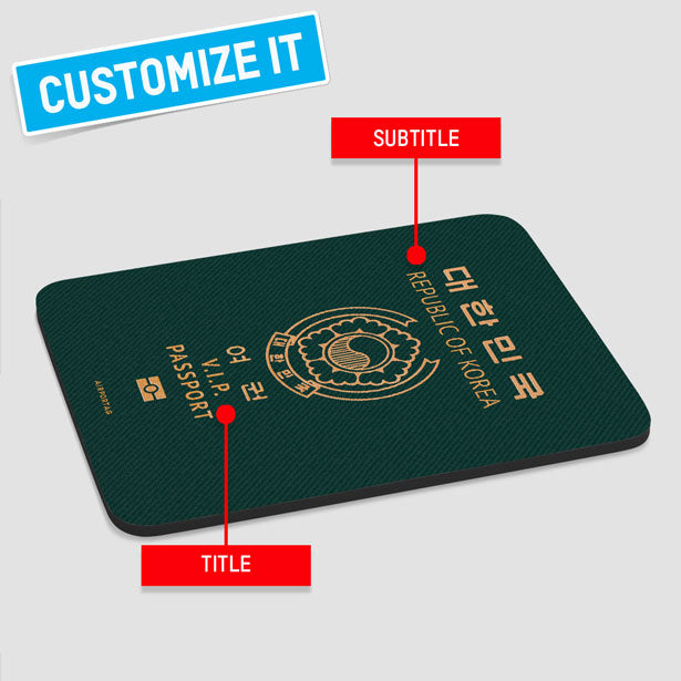 韓国 - パスポート マウスパッド