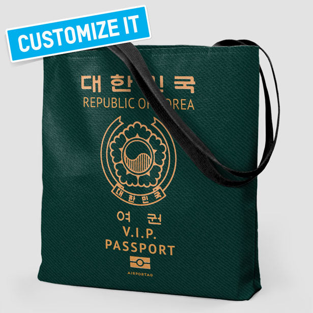 韓国 - パスポート トートバッグ