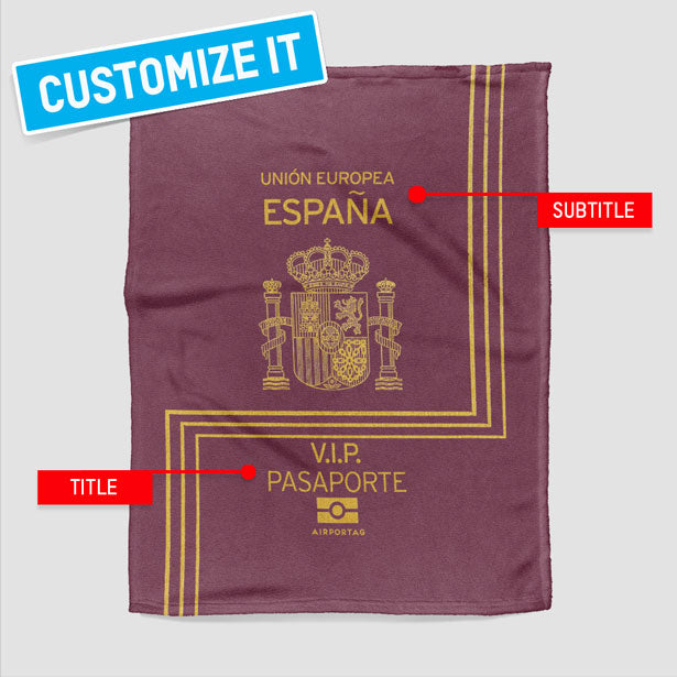 Spain - Passports Blanket
