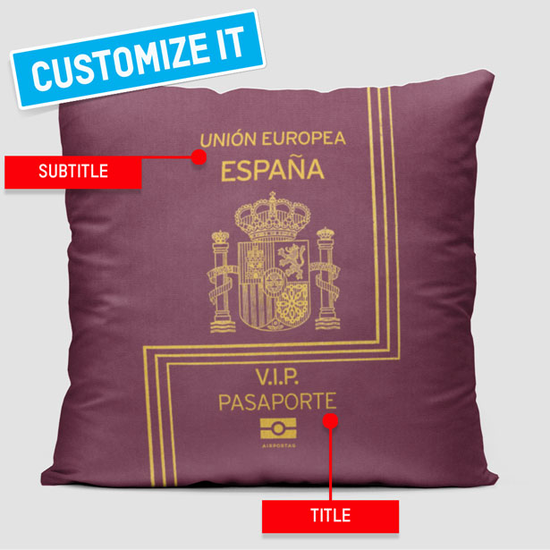 Spain - Passport Throw Pillow