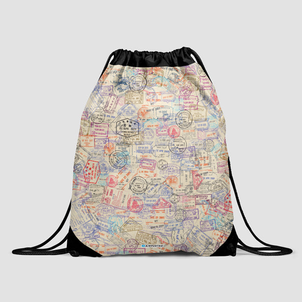 Stamps - Drawstring Bag - Airportag