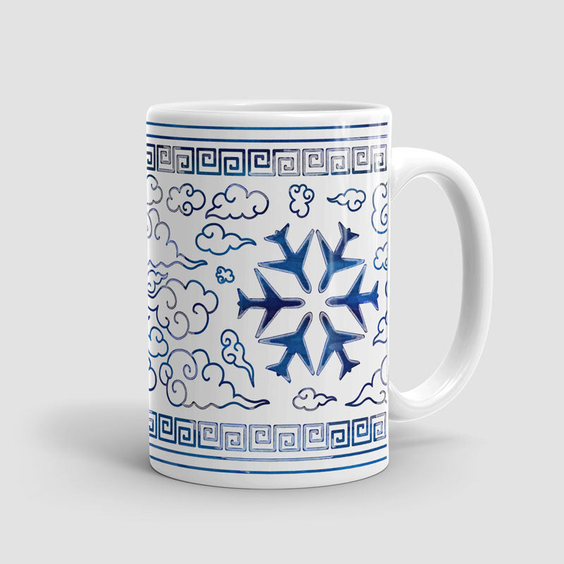 Star Planes Blue-and-White - Mug