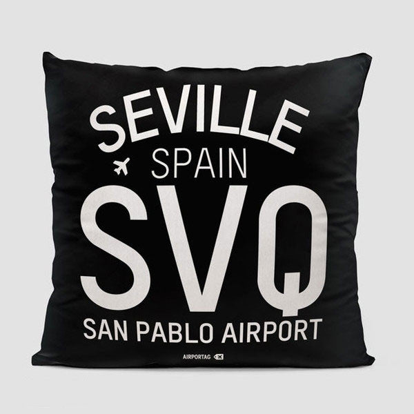 SVQ Letters - Throw Pillow - Airportag