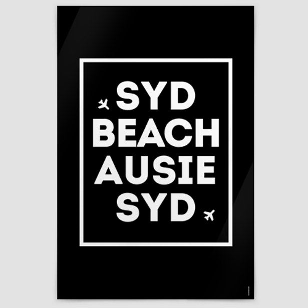SYD - Beach / Ausie - Poster airportag.myshopify.com