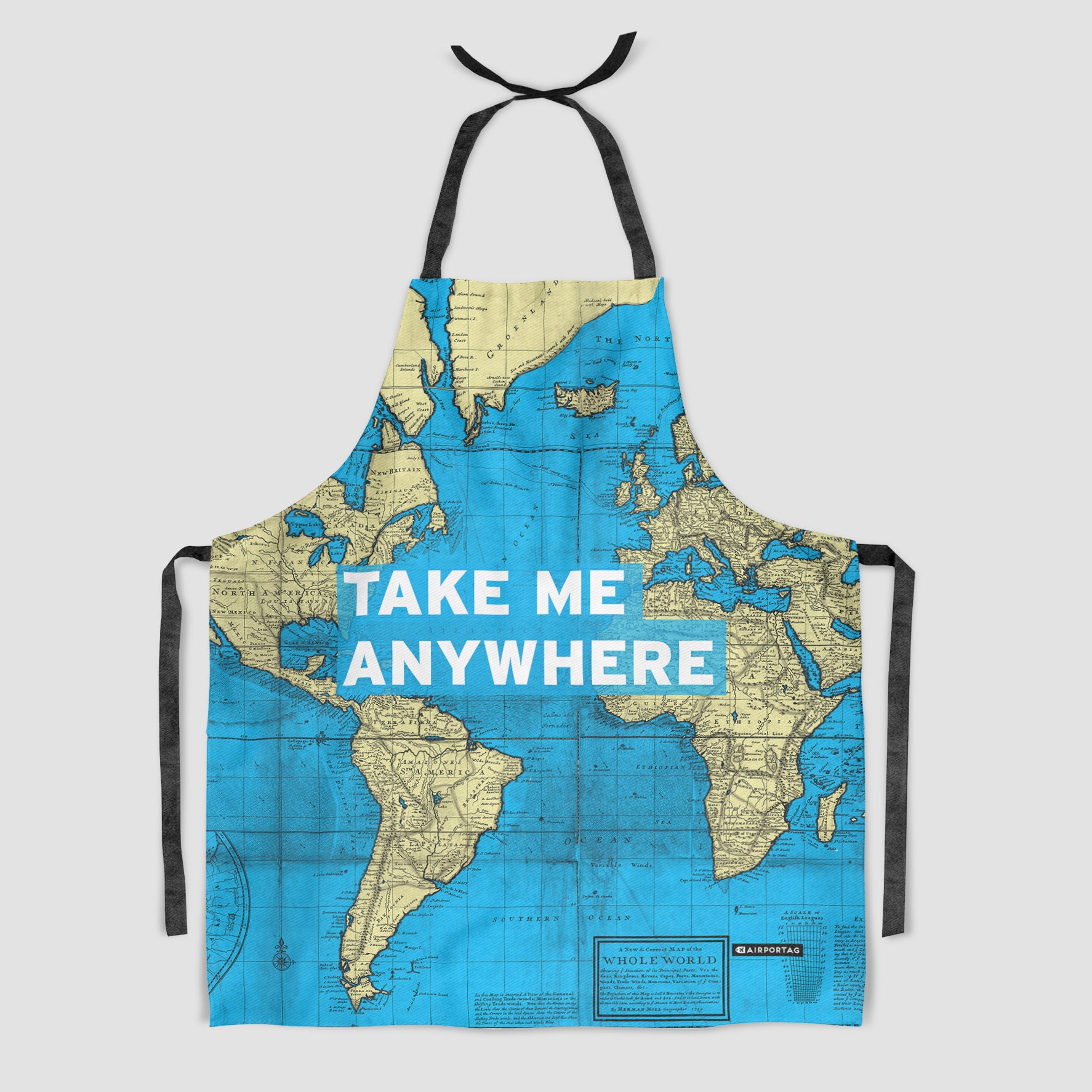 Take Me - World Map - Kitchen Apron - Airportag