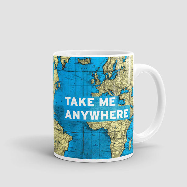 Take Me - World Map - Mug - Airportag