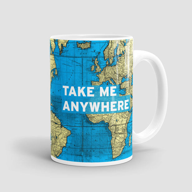 Take Me - World Map - Mug - Airportag