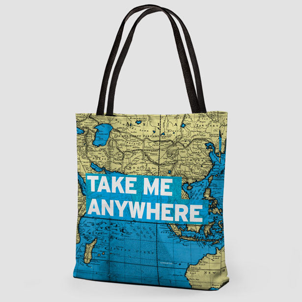 Take Me - World Map - Tote Bag - Airportag