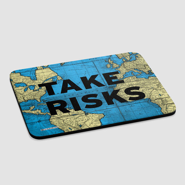 Take Risks - World Map - Mousepad - Airportag