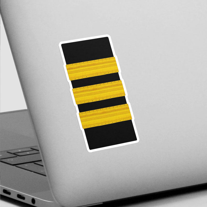 Black Pilot Stripes - Sticker