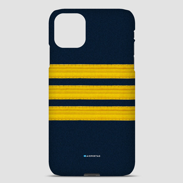 Navy Pilot Stripes Gold iPhone Case