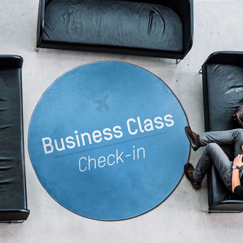 Business Class Check-in - Round Rug