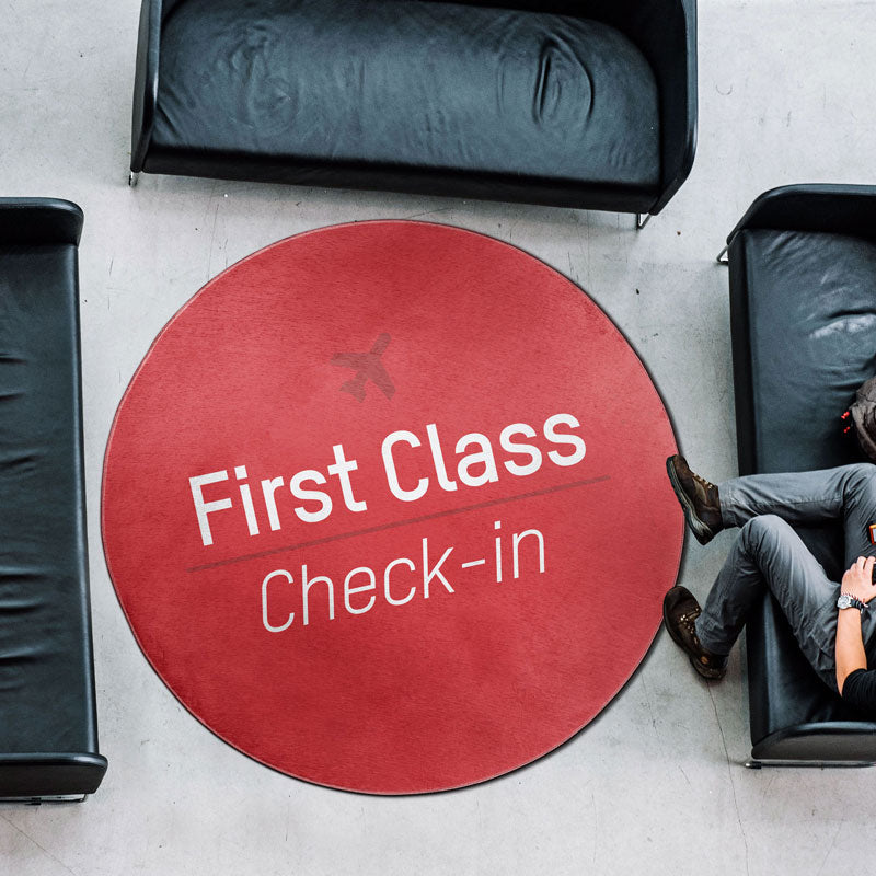 First Class Check-in - Round Rug