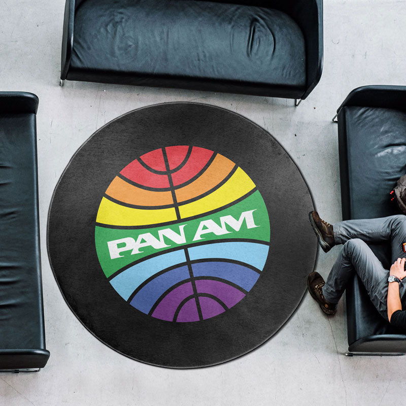 Pan Am Rainbow - Round Rug