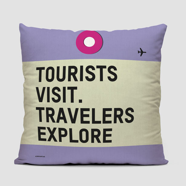 Tourists Visit - Throw Pillow - Airportag