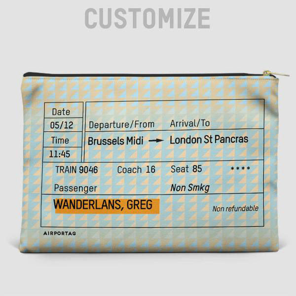 Train Ticket - Europe - Pouch Bag - Airportag