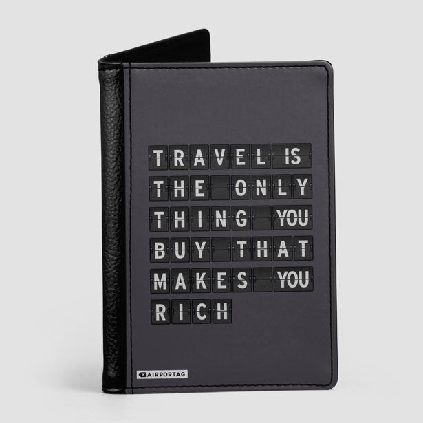 Travel is - Flight Board - Passport Cover - Airportag