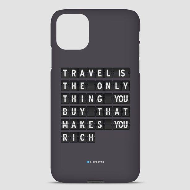 Travel is - Flight Board - Phone Case airportag.myshopify.com