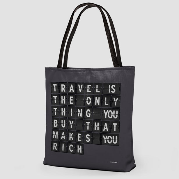 Travel is - Flight Board - Tote Bag - Airportag
