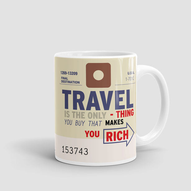 Travel is the only - Old Tag - Mug - Airportag