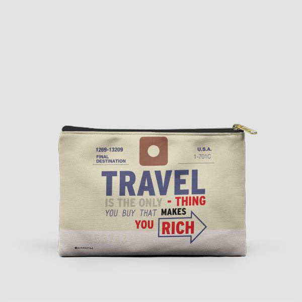 Travel is - Old Tag - Pouch Bag - Airportag