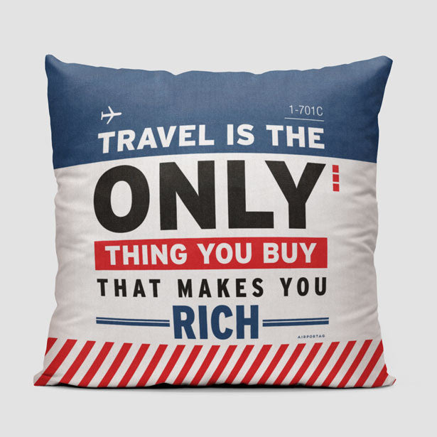 Travel is - Throw Pillow - Airportag
