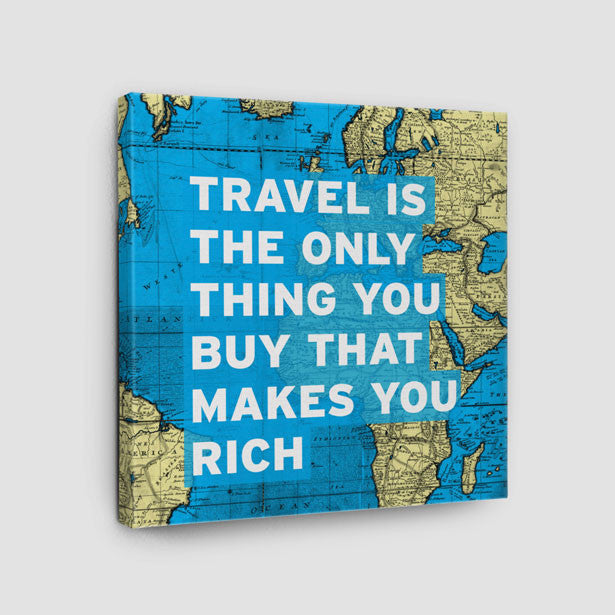 Travel is - World Map - Canvas - Airportag