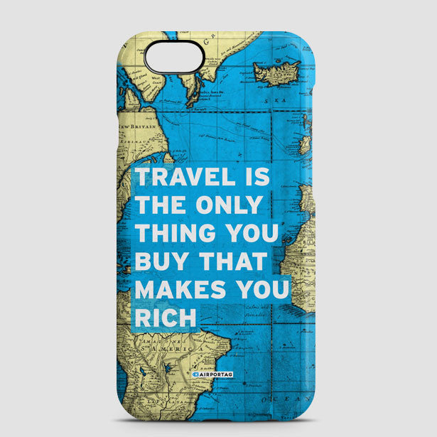 Travel is - World Map - Phone Case - Airportag