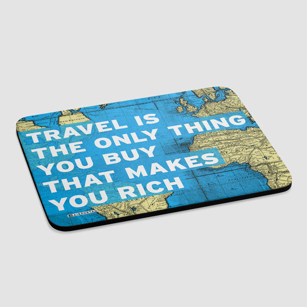 Travel is - World Map - Mousepad - Airportag