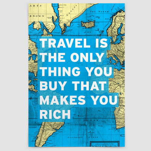 Travel is - World Map - Poster - Airportag