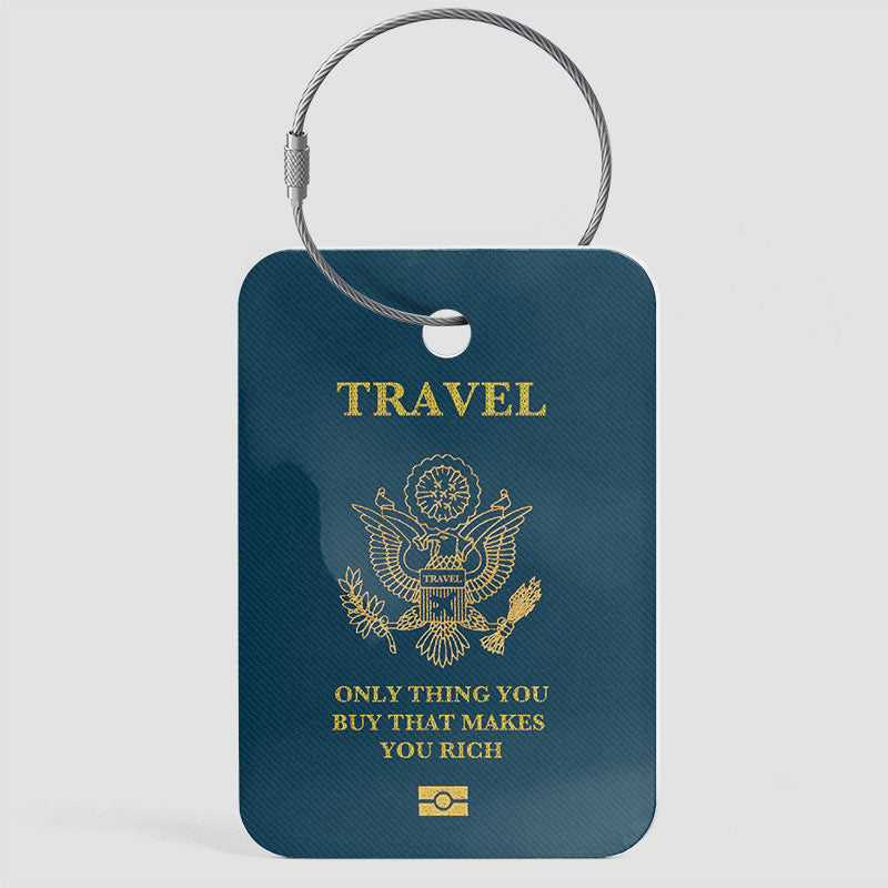 Passeport de voyage - Étiquette de bagage