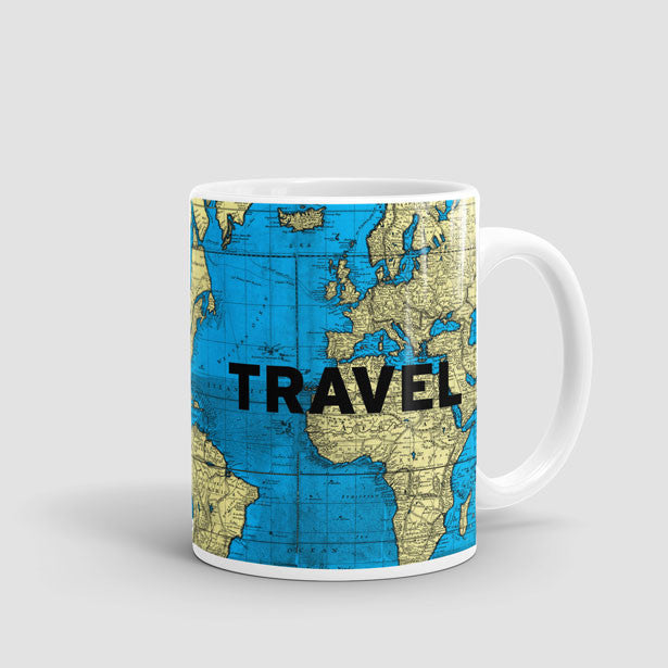 Travel - World Map - Mug - Airportag