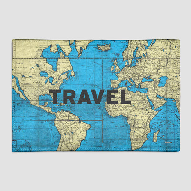 Travel - World Map - Rectangular Rug airportag.myshopify.com