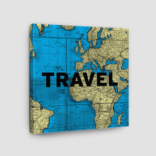 Travel - World Map - Canvas - Airportag