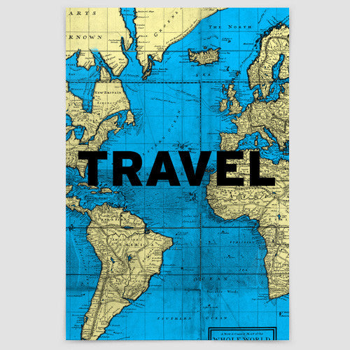 Travel - World Map - Poster - Airportag