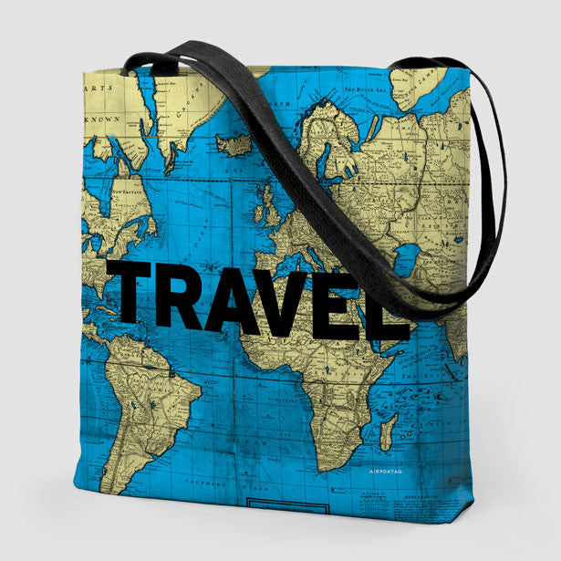 Travel - World Map - Tote Bag - Airportag