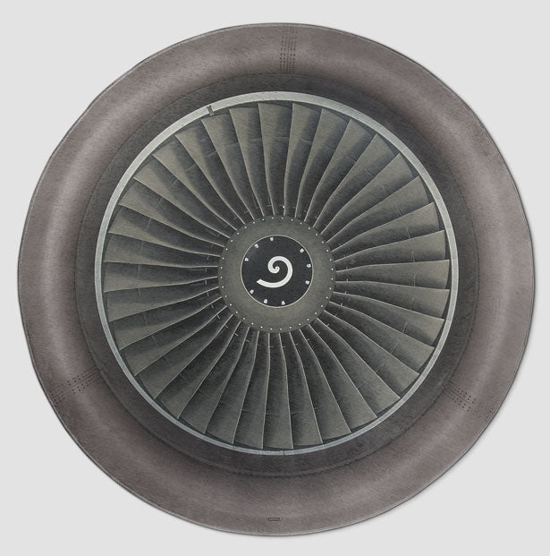 Jet Engine - Round Rug airportag.myshopify.com